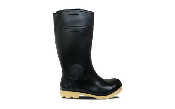 BOTA DE PVC NEGRO/AMAR - INDUSTRIAL