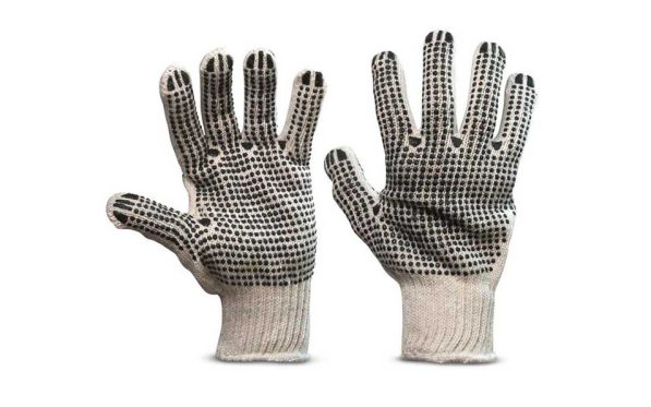 GUANTES DE HILO CON PUNTOS PVC - CLUTE