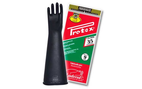 GUANTES LATEX DE 20" CALIBRE 35 - PROTEX