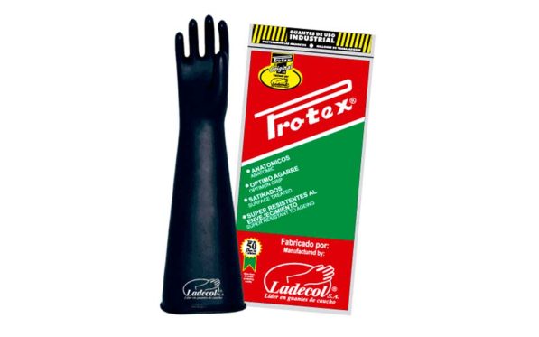 GUANTES LATEX DE 20" CALIBRE 65 - PROTEX